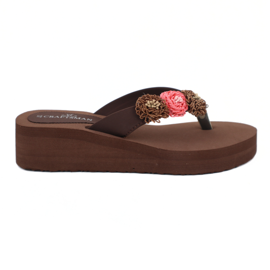 CRAFTSMAN WOMENS WEDGE SLIP ON SANDALS