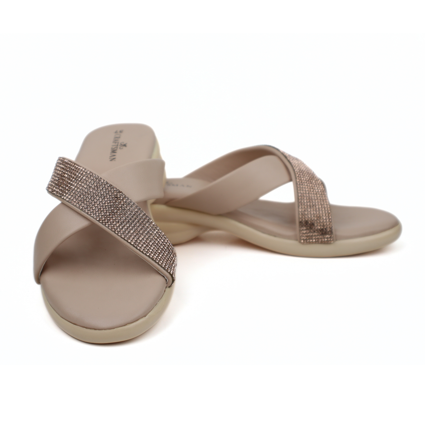 CRAFTSMAN WOMENS WEDGE SLIP ON SANDALS