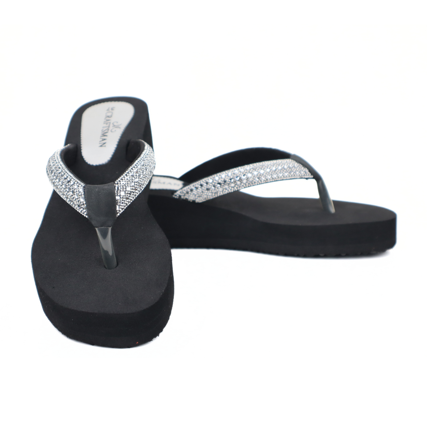 CRAFTSMAN WOMENS WEDGE SLIP ON SANDALS